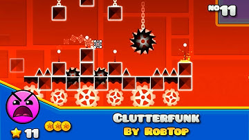 Geometry Dash - "Clutterfunk" 100% [All Coins] | GDP: Official Levels (#11) | BMG
