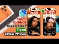 Can't Change Clock Size on iPhone iOS 26! Fix Guide