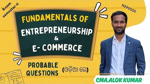 Probable Questions of Fundamentals of Entrepreneurship & E-Commerce | B.com 2nd semester|