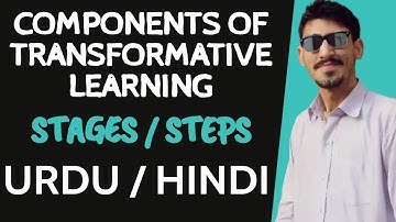 What is transformative learning? Components of Transformative Learning Urdu Hindi easy Steps Stages