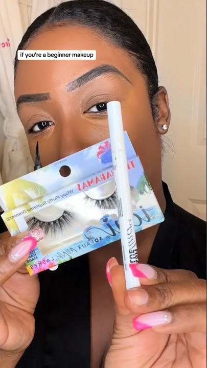 The easiest way to apply lashes| Beginner Friendly ✨ #makeup #lashes