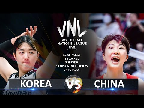 Korea vs China | Women&#39;s VNL 2023