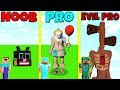 Minecraft Battle: NOOB vs PRO vs EVIL PRO: HORROR STATUE HOUSE BUILD CHALLENGE / Animation