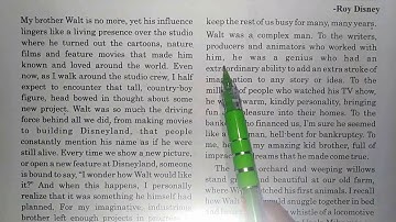 STD. 12 ENGLISH UNIT-2 READ-1 UNFORGETTABLE WALT DISNEY