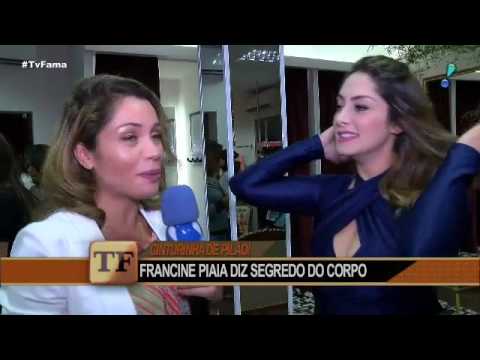Francine Piaia conta segredo para manter cinturinha fina – TV Fama 04/10/2016