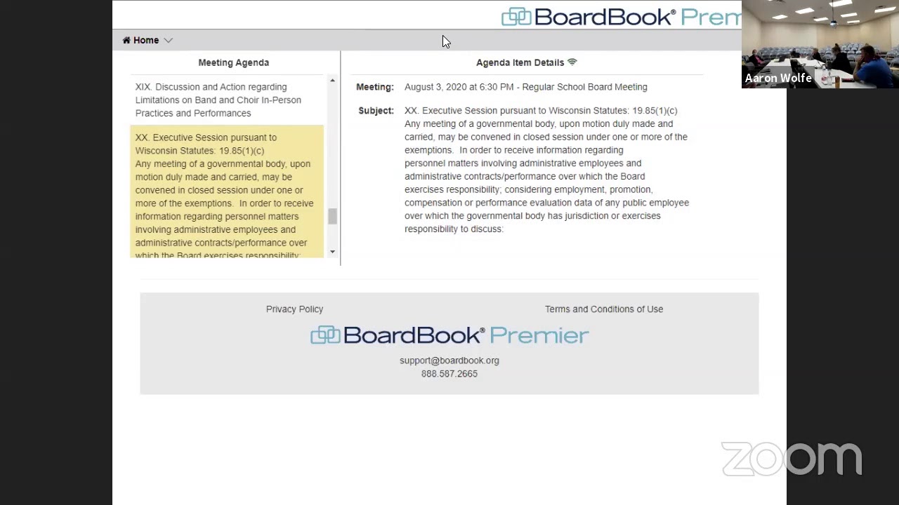 Darlington Community Schools Board Meeting August 3rd, 2020 YouTube