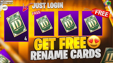 Top 5 ways to Get RENAME CARD BGMI 😍| Bgmi Free Redeem Card | How To Get RENAME CARD BGMI 3.9 UPDATE