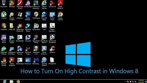 How to Turn On High Contrast Theme in Windows 8