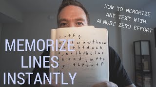 HOW TO MEMORIZE LINES INSTANTLY (SERIOUSLY)