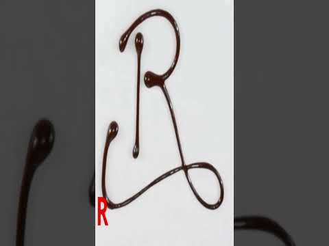 Learn how to draw the letter R with chocolate on different styles on your cakes shorts