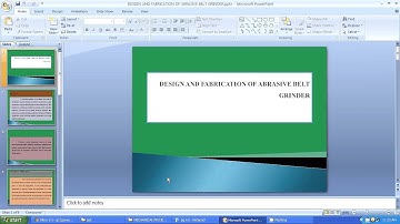 IEEE 2014 MECHANICAL DESIGN AND FABRICATION OF ABRASIVE BELT GRINDER