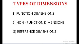 Types of dimensions in engineering drawing