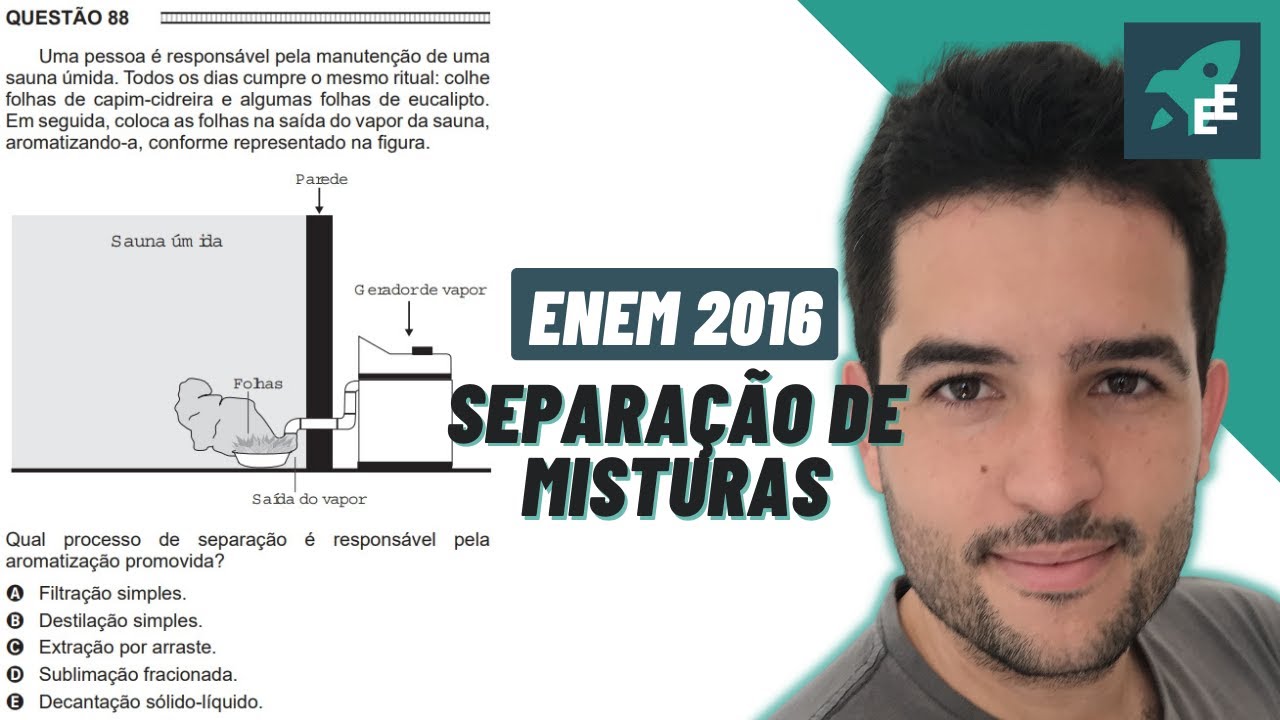 QUÍMICA EXATAS ENEM 2016 - Uma pessoa é responsável pela manutenção de