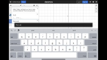 How to make a circle in Desmos
