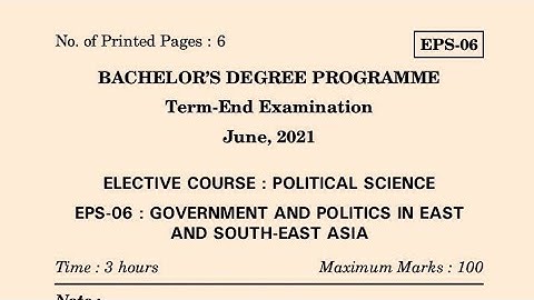 EPS-06  JUNE-2021 QUESTION PAPER IGNOU