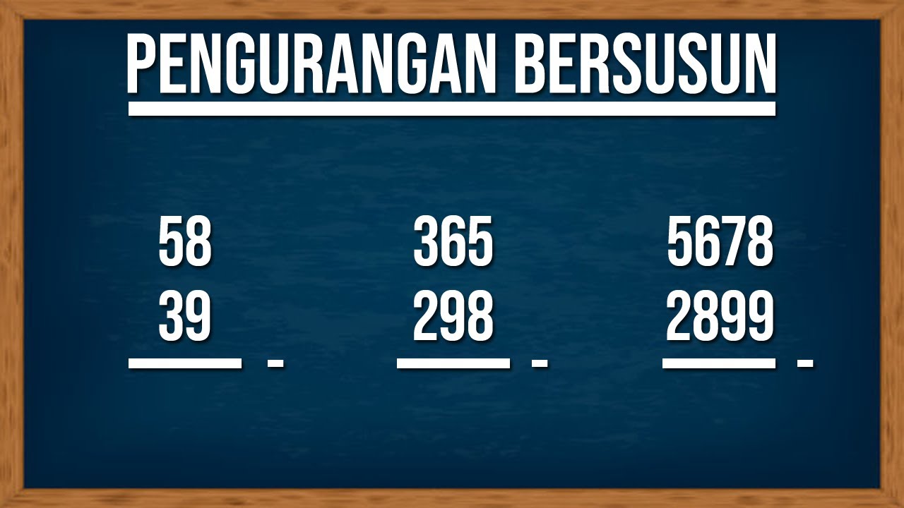 pengurangan ribuan, ratusan dan puluhan - YouTube