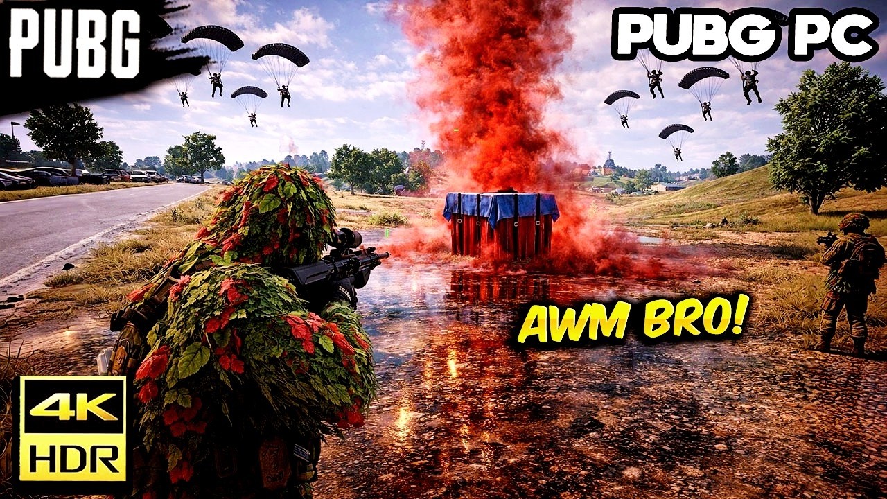 PUBG PC pero el AWM de AIRDROP es CINE BRO 🥰 GRAFICOS EN ULTRA y MUY REALISTAS!