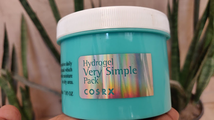 Cosrx hydrogel very simple pack review năm 2024