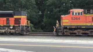 BNSF DPU Coupling Kalama, Washington: 7-2-16