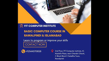 Basic Computer Course In Rawalpindi & Islamabad