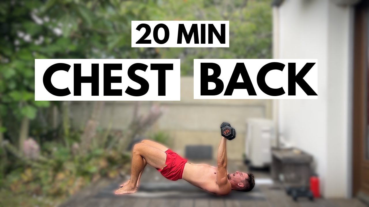 20 Min Upper Body Workout At Home | Chest And Back With Dumbbells - YouTube