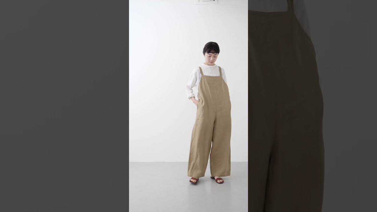 かぐれ】リネンサロペット - YouTube