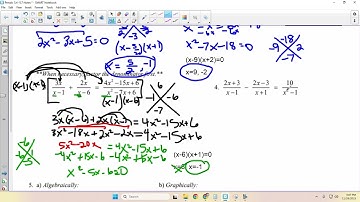 Precalculus 5.4 Solving Rational Equations Notes
