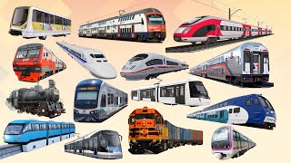 Phương Tiện Đường Sắt | Xe lửa Tên Âm thanh - Học Các loại Xe lửa - Xe lửa, Tàu điện ngầm