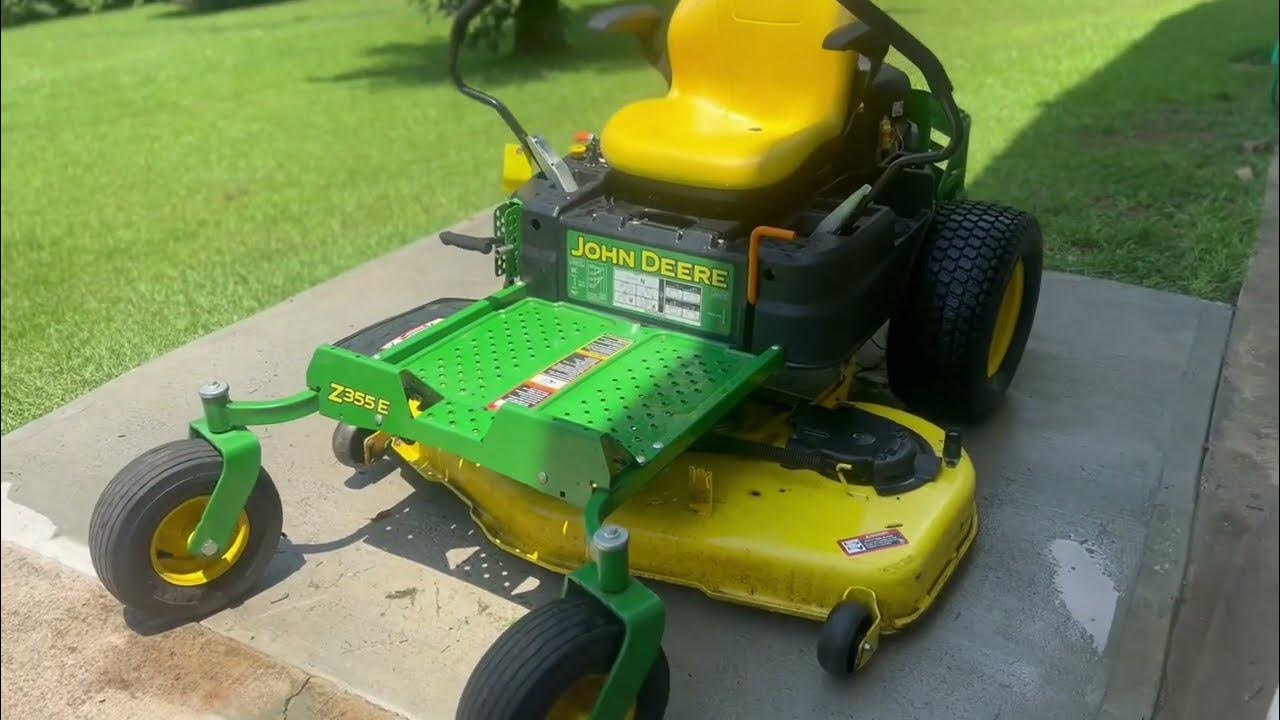 John Deere Z355e Belt Replacement - YouTube