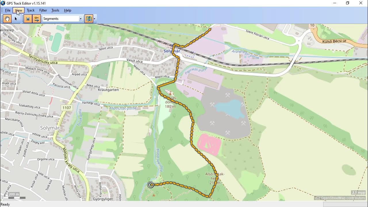 GPS track editor használata MagyarOSM YouTube