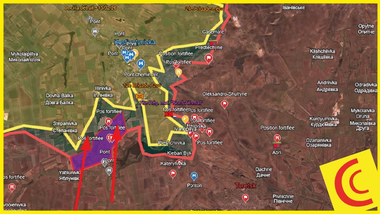 Conflit Ukraine 20/02/26 : RUS développent leur attaque au Sud de Kostiantynivka