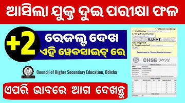 +2 Result Check Online - 12th Exam Result - +2 Exam Result Website Odisha 2024 -CHSE Plus Two Result
