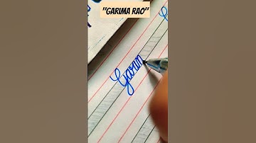 "Garima Rao" name in cursive handwriting on request ##shorts #shorts #cursive #calligraphy #art
