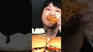 ASMR Mukbang BHC HOT Fried Stick Burger King Whopper Burger Eating