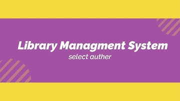 #4 Library management System in PHP OOPs  || Select Author || PHP OOPS with ajax