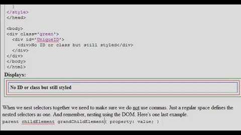 Advanced CSS Tutorial  |  Grouping and Nesting