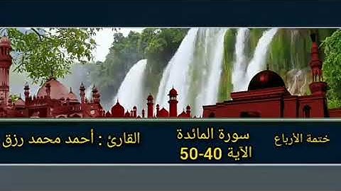 سورة المائدة من الآية 40-50 القارئ أحمد رزق