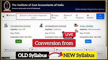 ⚜️CMA Syllabus Conversion Process to New Course | How to Convert CMA Syllabus from 2016 to 2022