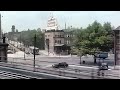 Philadelphia 1940s in color, shots from a train [60fps, Remastered] w/added sound