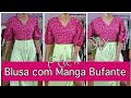 Blusa Manga Bufante, COSTURA FÁCIL. DIY  non-moulded puffy sleeve blouse