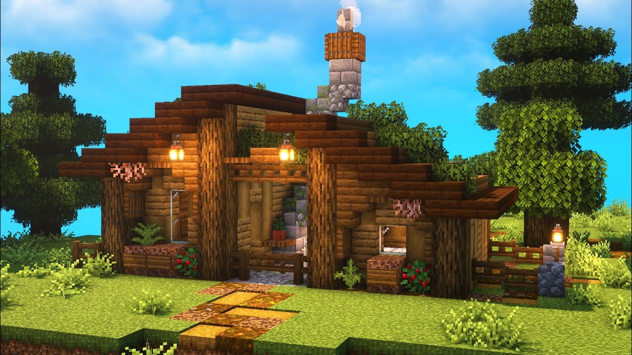 MINECRAFT: how to Build a Cozy Starter House | TUTORIAL - YouTube