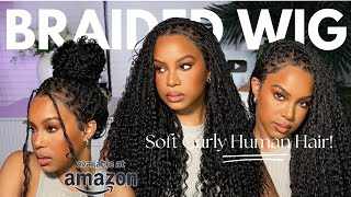 BEST AMAZON HUMAN HAIR BRAIDED WIG FIND?! + BRAIDED WIG STYLES! NOT SPONSORED!