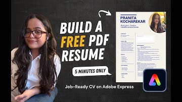 FREE CV Maker Online | Build & Download Your Resume as PDF | Adobe Express