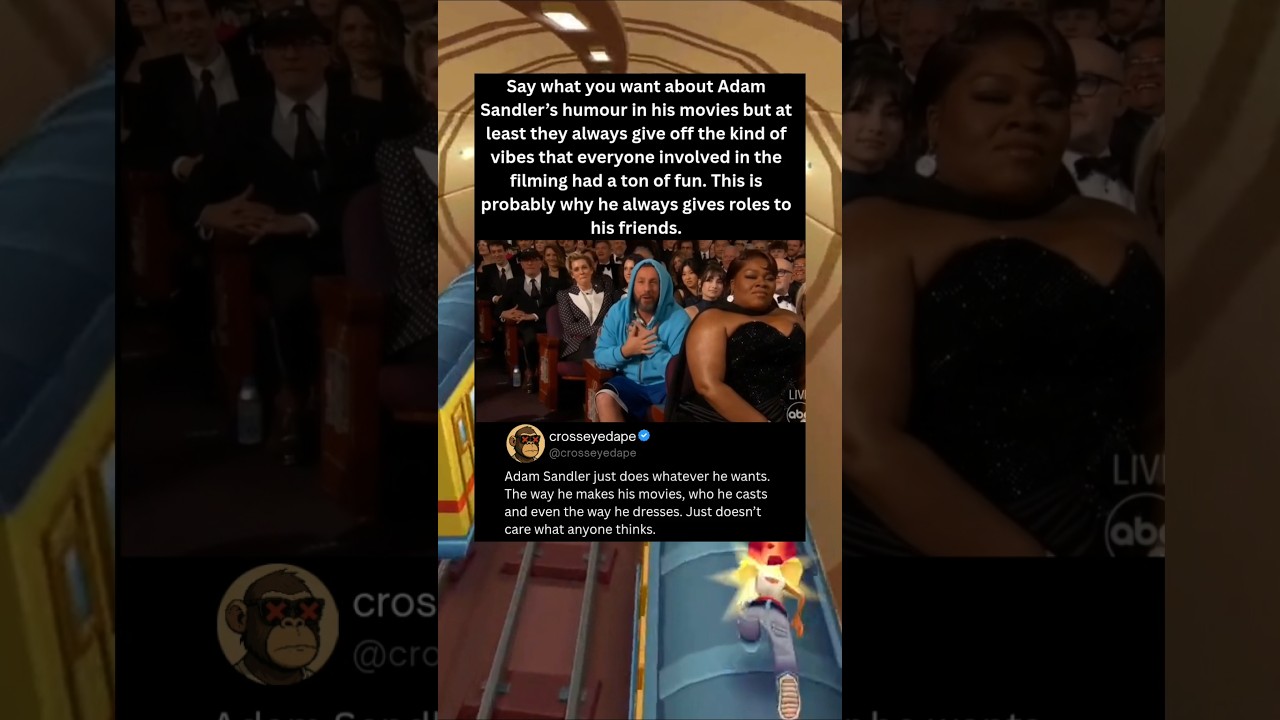 Adam Sandler doesn't care what the Hollywood elite thinks.