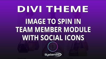 Divi Theme Image To Spin In Team Member Module With Social Icons 👍