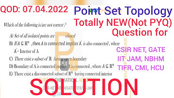 Csir Net, Gate , Iit Jam, Real Analysis Solution QOD: 07.04.2022 | Nbhm | Pure Mathematical Academy