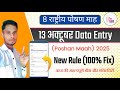 Poshan Maah 2025 Data Entry New Rule | 13 अक्टूबर की Theme और Activity Guide