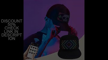 LED Hat Light Display Screen DIY Smart Pixel Matrix Baseball Hat Rechargeable Bluetooth APP Control