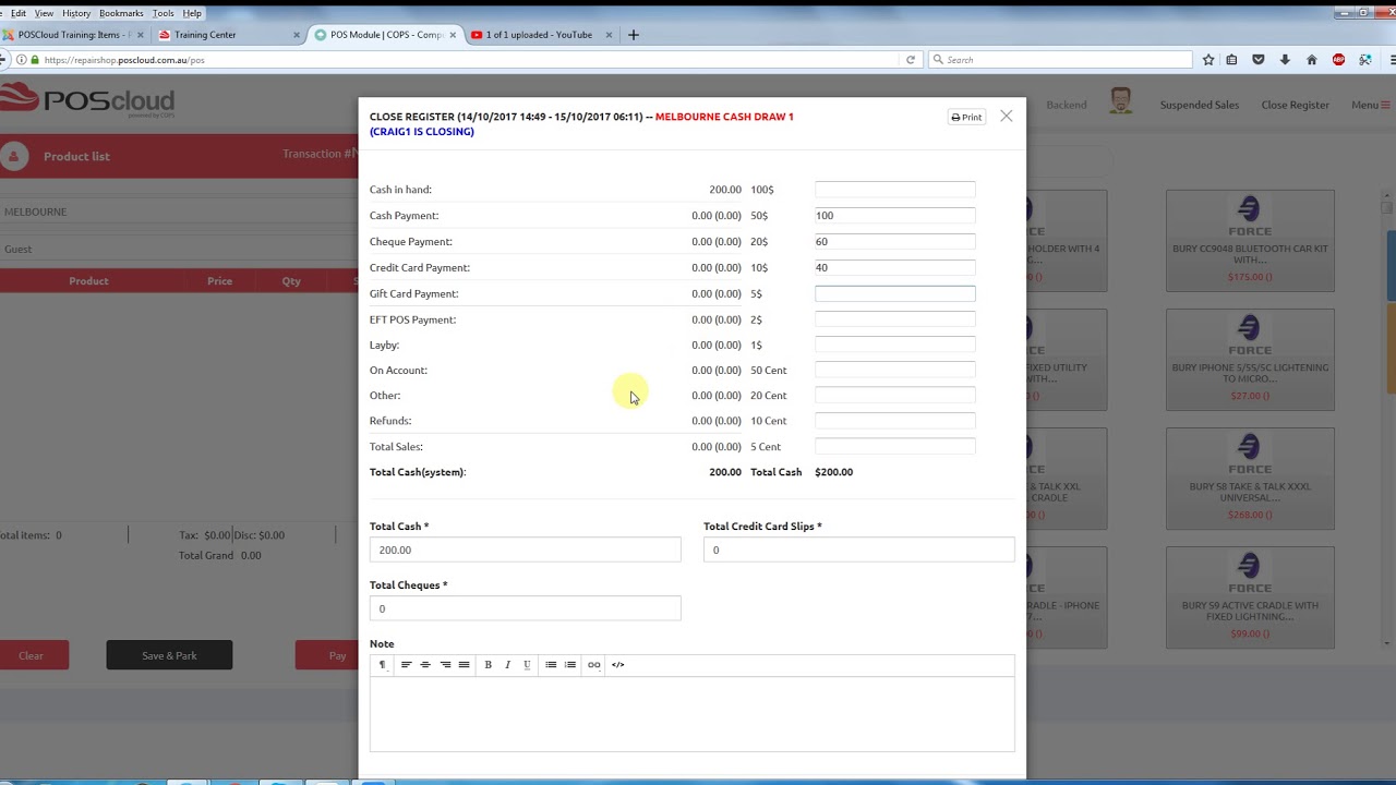 Balancing And Closing A Cash Register Youtube