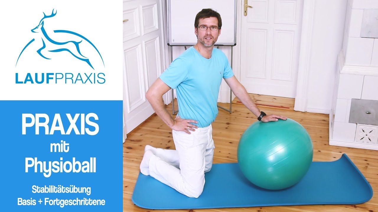 Training Bauchmuskulatur | Übung mit Physioball | Bauchmuskel-Training mit Ball | Lauftraining